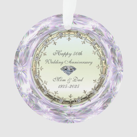 ダイヤモンド 結婚50周年 オーナメント (正面)