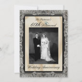 ダイヤモンド 結婚60周年 フォトフレーム 招待状 (正面)