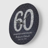 ダイヤモンド 結婚60周年 壁掛け時計 ラージ壁時計 (傾斜)