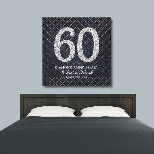 ダイヤモンド 結婚60周年 本物 キャンバスプリント