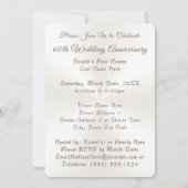 ダイヤモンド 結婚60周年 結婚式 招待状 (裏面)