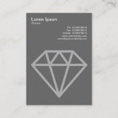 ダイヤモンド – 草の緑（白） 名刺 (裏面)