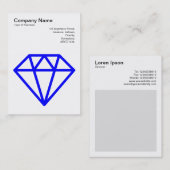 ダイヤモンド – 青（白） 名刺 (正面/裏面)