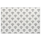 ダイヤモンド – 黒（白） ファブリック (ファットクウォーター)