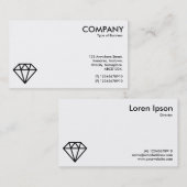 ダイヤモンド – 黒（白） 名刺 (正面/裏面)