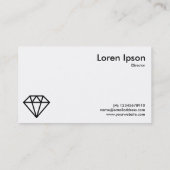 ダイヤモンド – 黒（白） 名刺 (裏面)