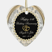 ダイヤモンド 50周年結婚記念 セラミックオーナメント (右)