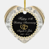ダイヤモンド 50周年結婚記念 セラミックオーナメント (正面)