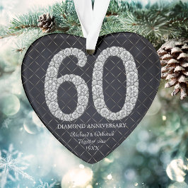ダイヤモンド 60周年 結婚記念日 クリスマス ハート オーナメント