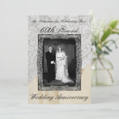 ダイヤモンド 60周年 結婚記念日 写真 招待状 (スタンド正面)