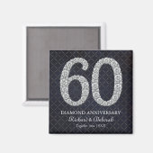 ダイヤモンド 60周年 結婚記念 プレゼント マグネット (正面/裏面)