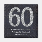 ダイヤモンド 60周年 結婚記念 プレゼント マグネット (正面)