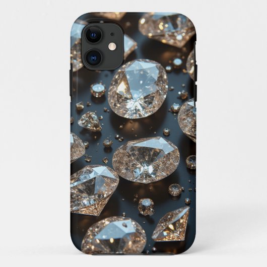 ダイヤモンドiPhoneケースはダイヤモンド実在ラグジュアリーに見える Case-Mate iPhoneケース (裏面)