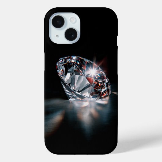 ダイヤモンドiPhone 15ケース - スワイプするたびに輝き Case-Mate iPhoneケース (裏面)