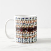 ダイヤモンドRhinestonesルビーガーネット真珠 コーヒーマグカップ (左)