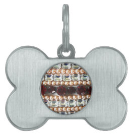 ダイヤモンドRhinestones真珠 – ヴィンテージジュエリー ペットネームタグ