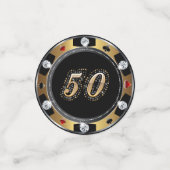 ダイヤモンドVIPトランプのポーカーチップ50-100-500テーブル紙吹雪 コンフェッティ (スモール正面)