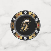 ダイヤモンドVIPトランプのポーカーチップ5-10-25テーブル紙吹雪 コンフェッティ (スモール正面)