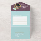 ダイヤモン結婚ドの60周年記念の出欠届け写真 オールインワン招待状 (外側)