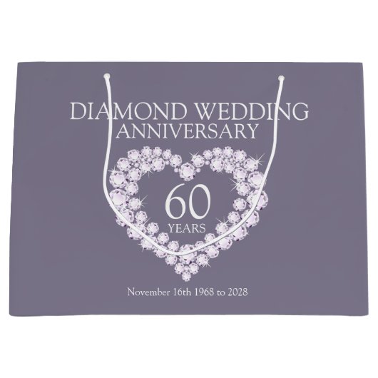 ダイヤモン結婚ド記念写真抱き枕 ラージペーパーバッグ (正面)