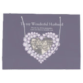 ダイヤモン結婚ド記念写真抱き枕 ラージペーパーバッグ (裏面)