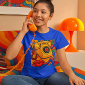 “ダイヤルして、DMはやめて” ランドラインロータリーフォン Tシャツ