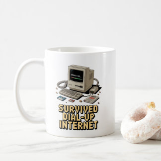 ダイヤルアップインターネットの生き残り - レトロなビンテージの懐かしさ コーヒーマグカップ