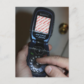 ダイヤルアップ携帯電話のフォトフレーム ポストカード