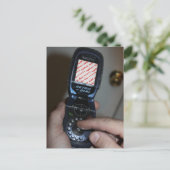 ダイヤルアップ携帯電話のフォトフレーム ポストカード (スタンド正面)
