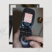 ダイヤルアップ携帯電話のフォトフレーム ポストカード (正面/裏面)