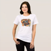 ダイヤルアップ、面白い古い電話 トライブレンドTシャツ (正面全面)