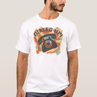 ダイヤルアップ、面白い古い電話 Tシャツ