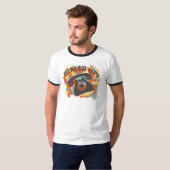 ダイヤルアップ、面白い古い電話 Tシャツ (正面フル)