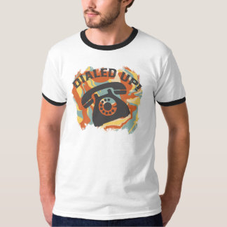 ダイヤルアップ、面白い古い電話 Tシャツ