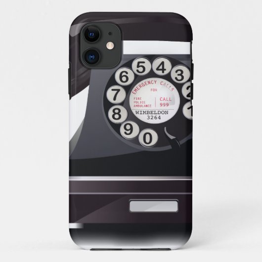 ダイヤル式電話機 Case-Mate iPhoneケース (裏面)