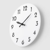 ダイヤル番号（黒） ラージ壁時計 (傾斜)