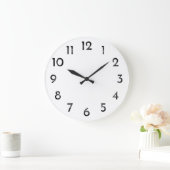 ダイヤル番号（黒） ラージ壁時計 (ホーム)