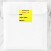 ダイヤル911ステッカー スクエアシール (バッグ)