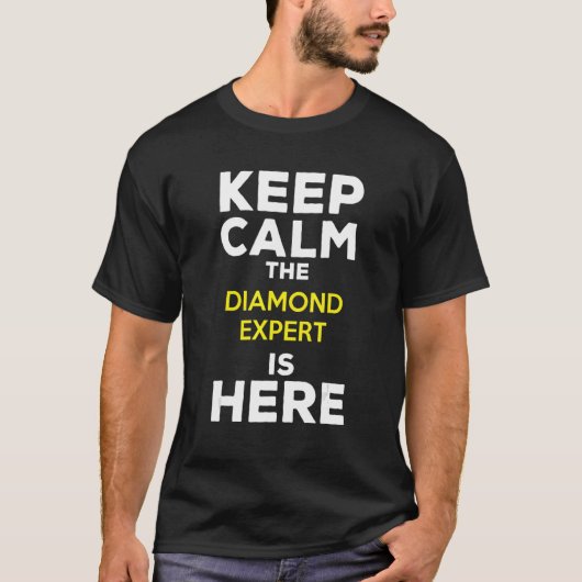 ダイヤ保モンドの専門家が来ている Tシャツ (正面)