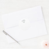 ダイヤ感謝していモンド名結婚のブライダルSweet16th White ラウンドシール (封筒)