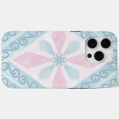 ダイヤ柄ブルーパターン Case-Mate iPhoneケース (裏面 (横))