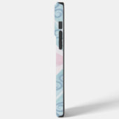 ダイヤ柄ブルーパターン Case-Mate iPhoneケース (裏面 / 左)