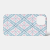 ダイヤ柄 ブルー パターン Case-Mate iPhoneケース (裏面 (横))