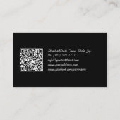 ダイヤ澄んモンドジュエリーデザイナーブラックカード 名刺 (裏面)