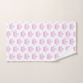 ダイヤ王室のモンド付きピンクフェイクク冠 バスタオルセット (ハンドタオル)