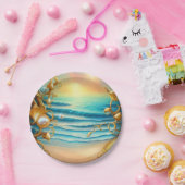 ダイヤ素晴らしモンドと真珠の海 ペーパープレート (パーティー)