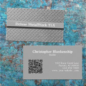 ダイヤ素朴モンドプレートトレードスマンQRコードテンプレート 名刺