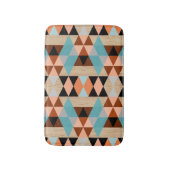 ダイヤ素朴モンド正方形の三角形ウッドアートパターン バスマット (正面縦)