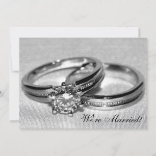 ダイヤ結婚モンドのリングや輪セット結婚発表 案内状