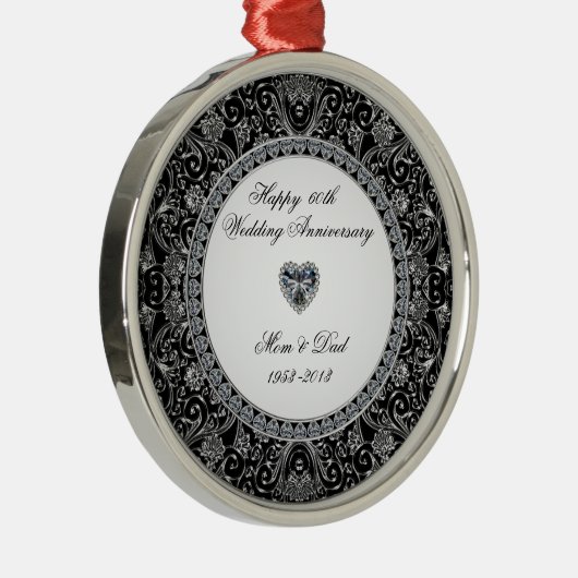 ダイヤ結婚モンド記念日オーナメント メタルオーナメント (右)